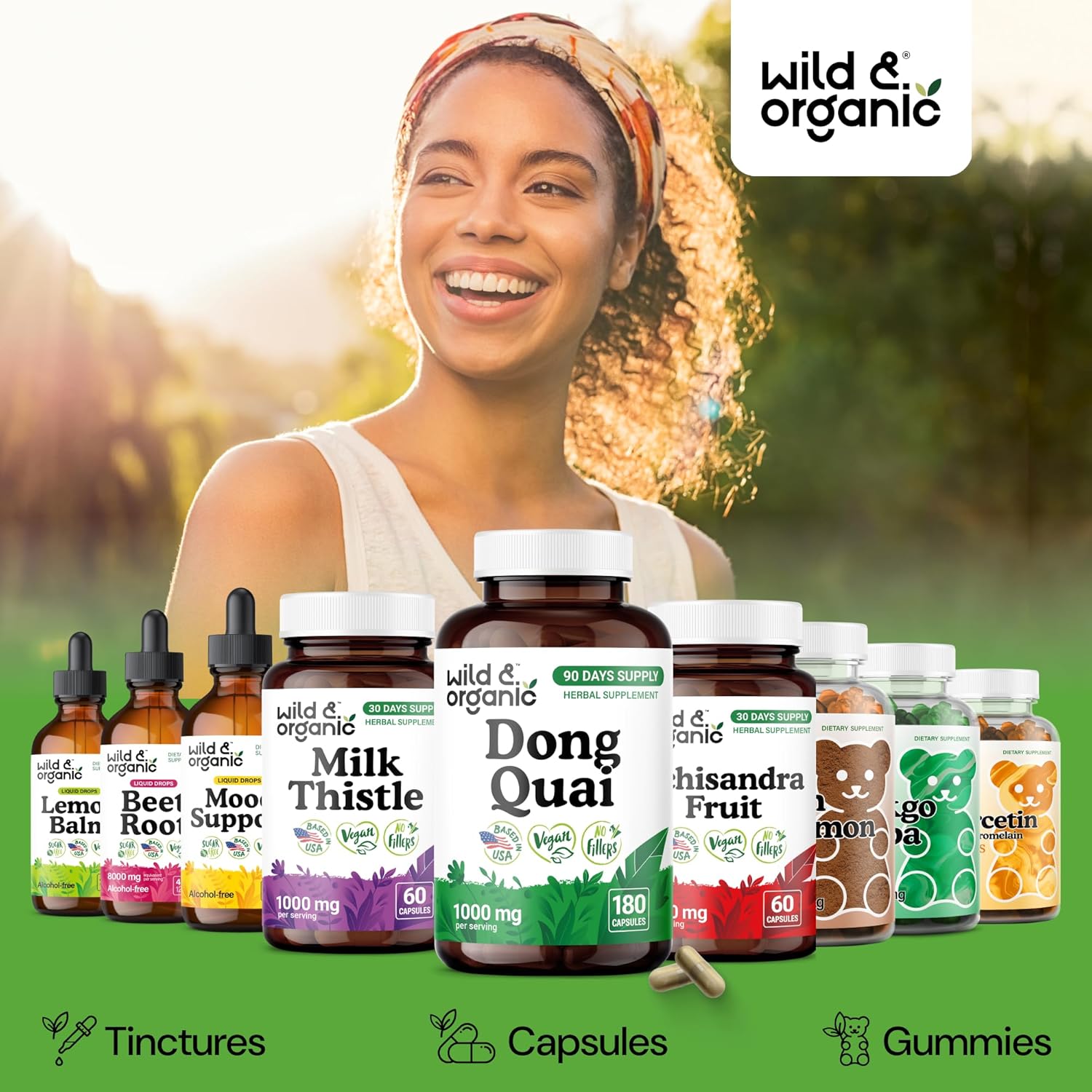 Wild & Organic Dong Quai Capsules 1000 mg - Menopause Supplements for Women - Dong Quai Root Supplement - Angelica Root Herb - 90-Day Supply - Non-GMO, Vegan, Gluten-Free - 180 Count - Image 6