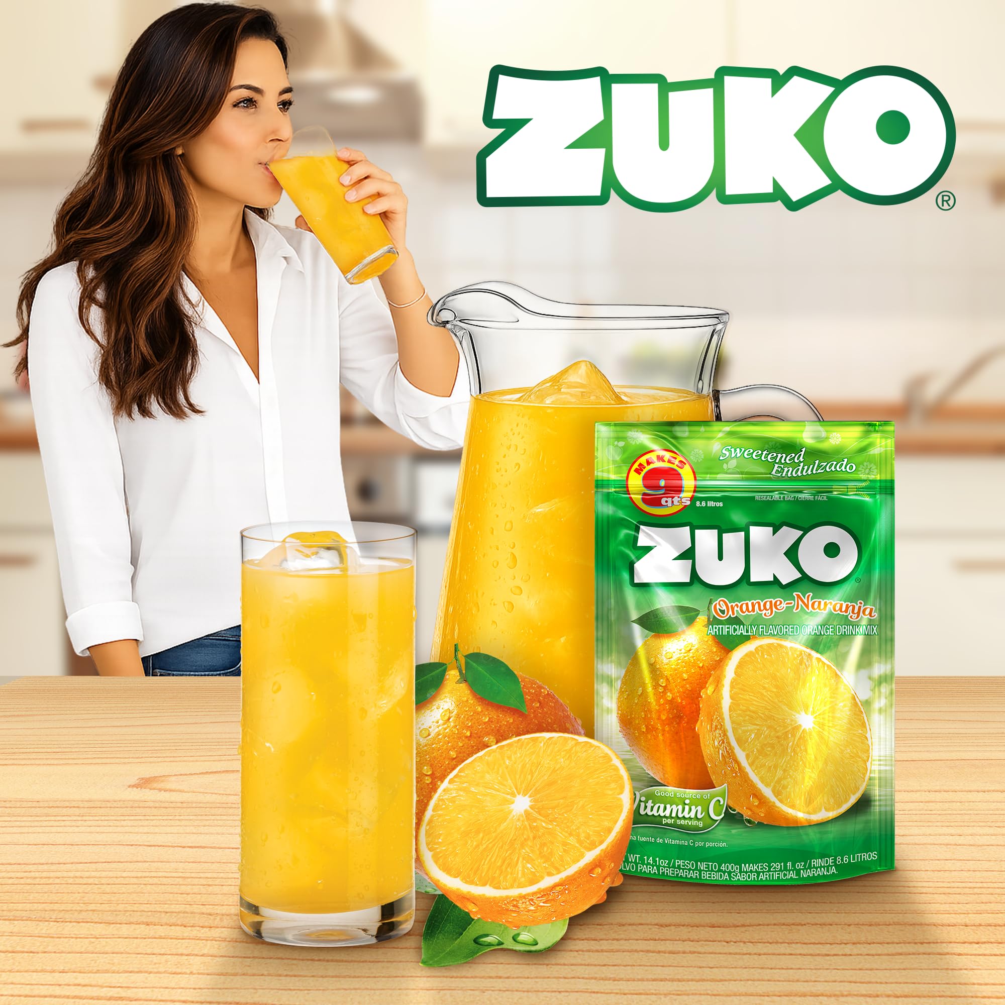 Amazon.com : Zuko Orange Instant Powder Drink Family Pack, 14.1 oz