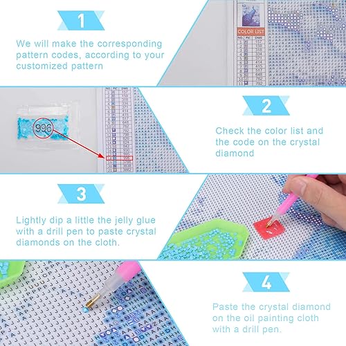 Miniatura 7 de Kits de pintura de diamantes personalizados para adultos, taladro completo, foto 5D personalizada, arte de diamantes, imagen personalizada, regalos