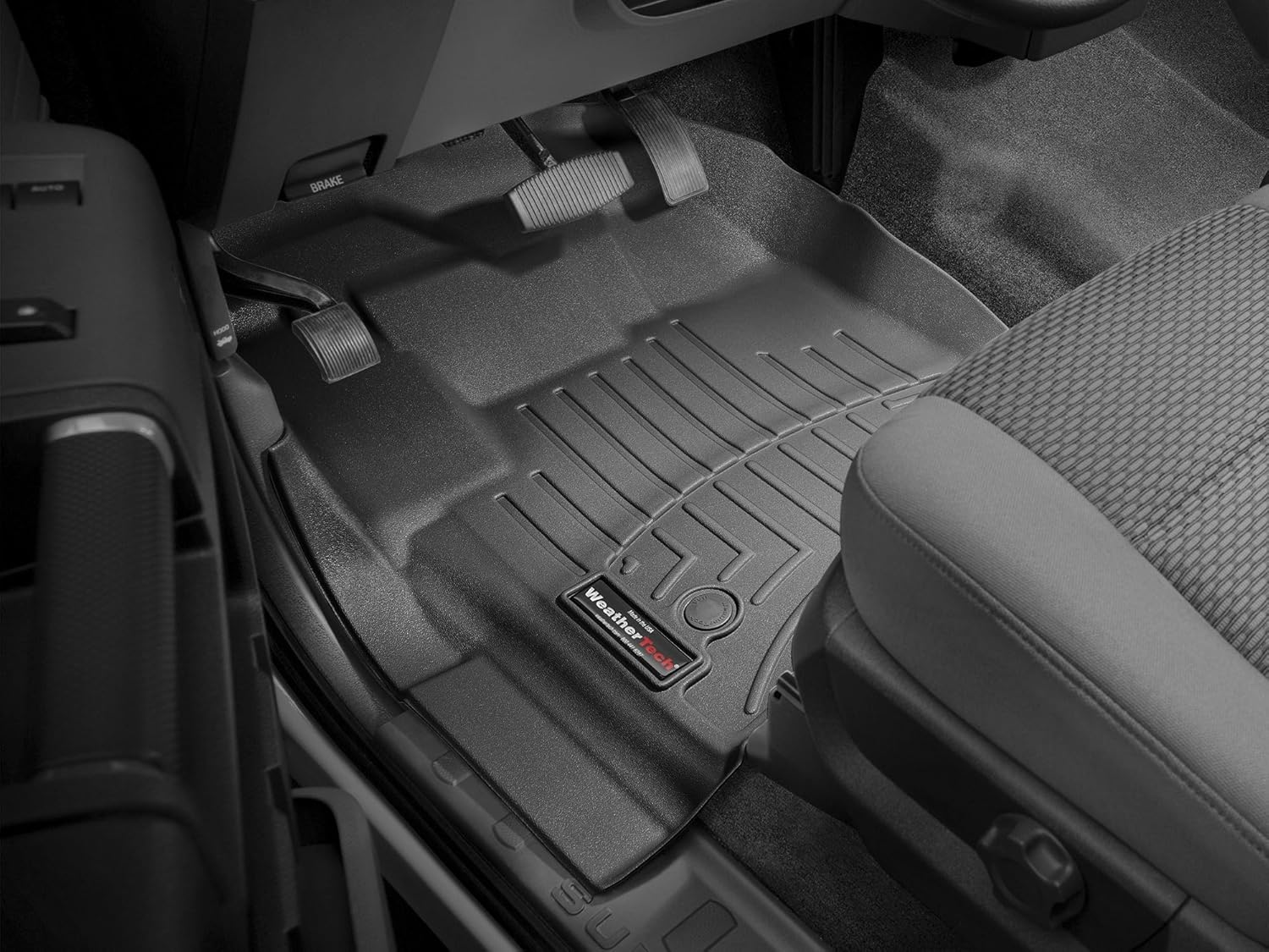 WeatherTech Custom Fit FloorLiners for Ford Super Duty, Super Duty, Super Duty - 1st Row (445821), Black