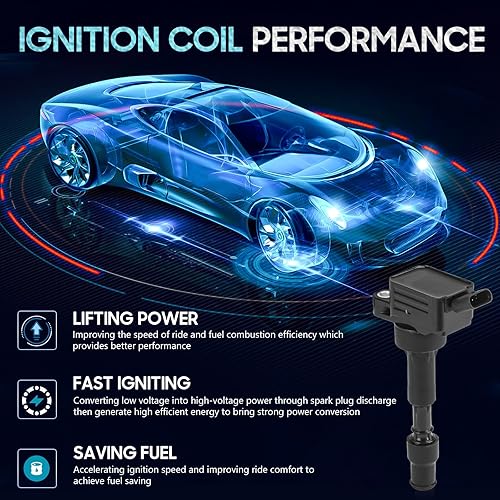 Miniatura 2 de Paquete de 4 bobinas de encendido con 4 bujías de iridio compatibles con Hyundai Elantra 2015 2017 Kia Forte Koup L4 2.0L, repuesto para UF816