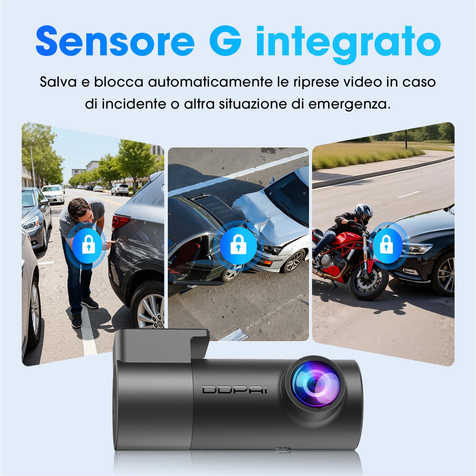 DDPAI MINI Pro 4K Dash Cam Auto, Camera 2160P, Ruotabile a 360°, Scheda da 64 GB Inclusa, Visione Notturna, 24H Monitor Parcheggio, 5.8G WiFi 6, Registrazione in Loop, Controllo App, Supercondensatore