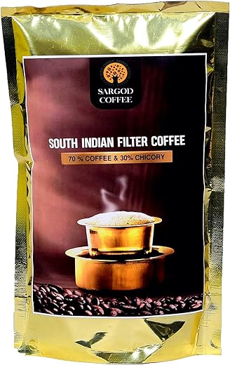 Sargod Coffee – South Indian Filter Coffee From Chikmagalur Region | 70% Coffee:30% Chicory | Traditionally Roasted Coffee (250 Grams)