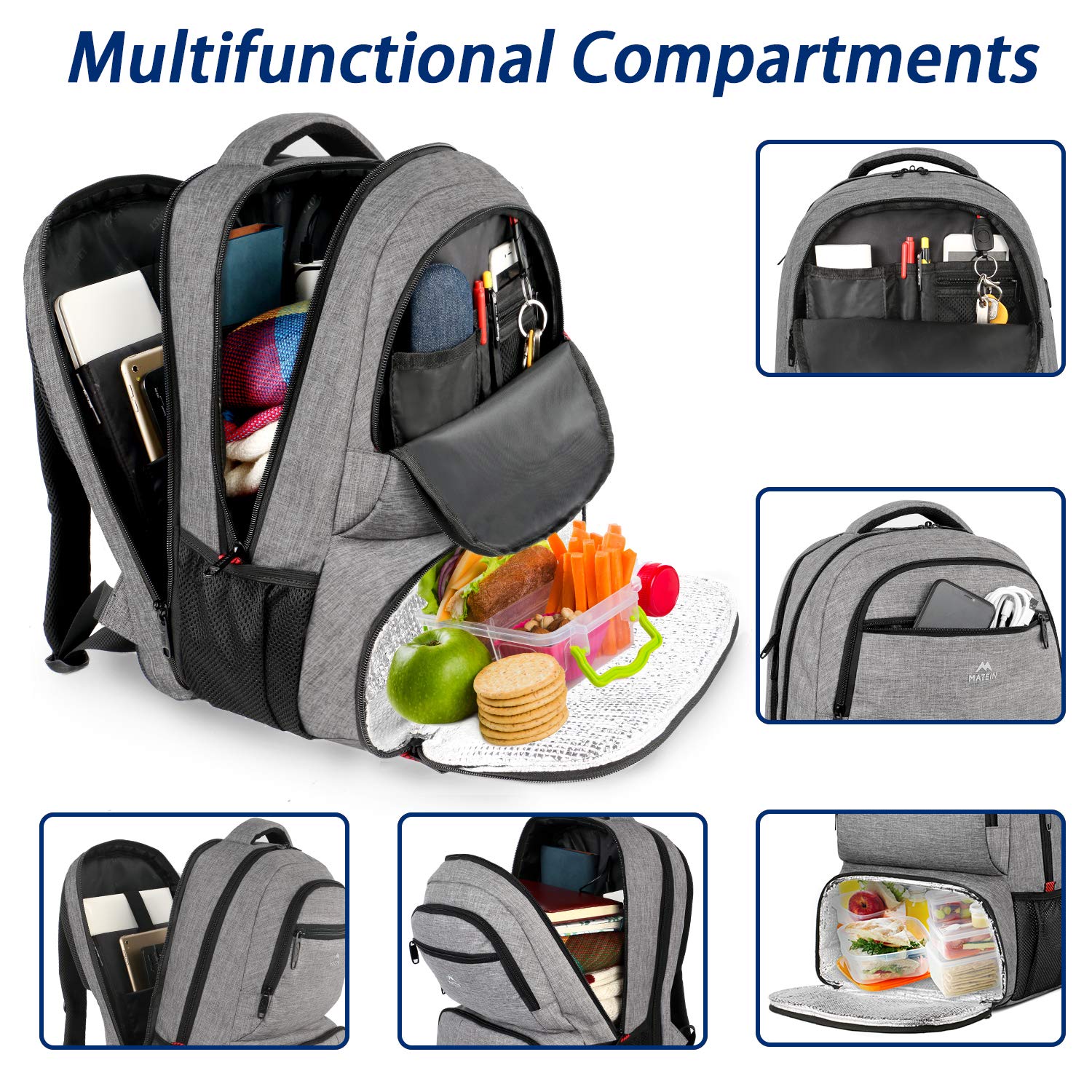 Buy MATEIN Lunch Backpack for Men, 17 inch Insulated Cooler Backpack