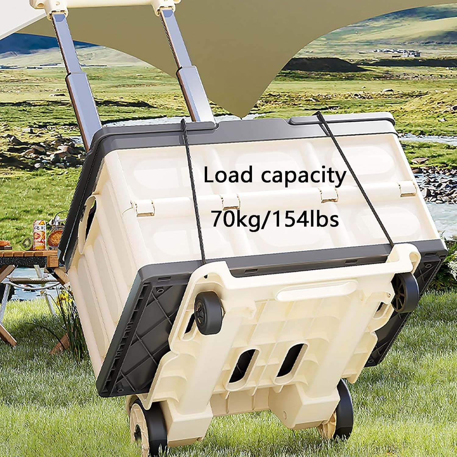 Chariot pliable léger et robuste avec roulettes, chariot utilitaire portable pour la maison, le shopping et le camping
