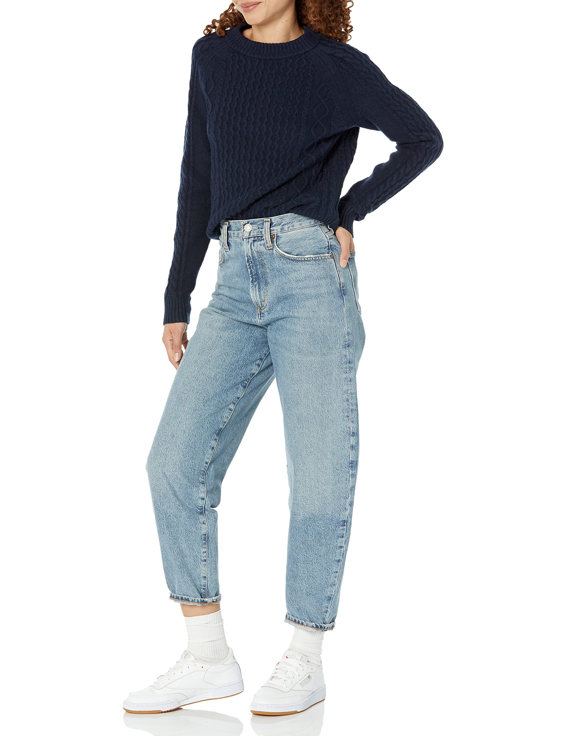 Amazon Essentials Kobiety Sweter ze ściegiem