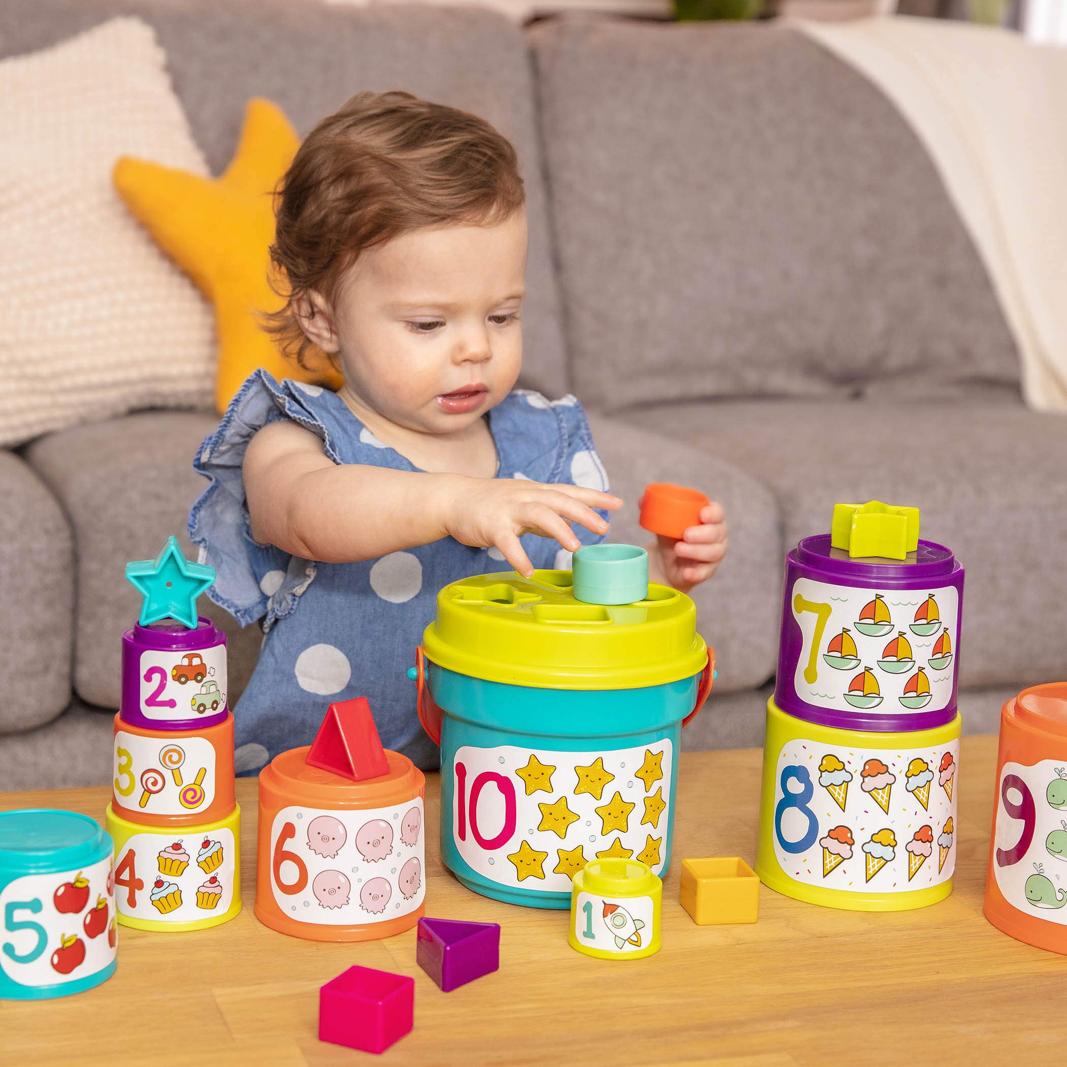 Buy Battat Sort & Stack Educational Stacking Cups with Numbers
