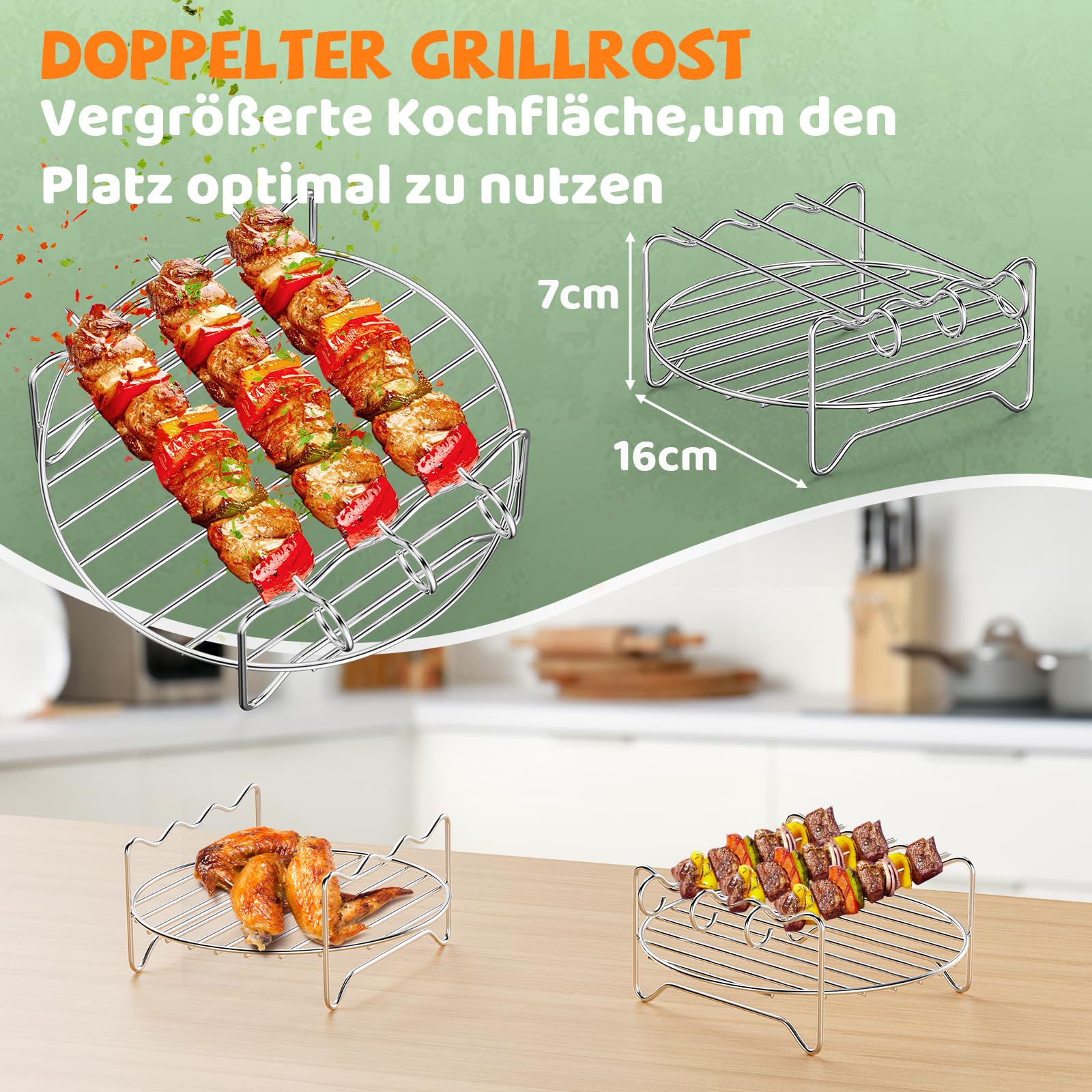 Airfryer accessoires voor Philips Essential 4,1L (HD9252, HD9255, HD9200), 5 stuks herbruikbare airfryer accessoires voor Philips 4,1L, BPA-vrij, Airfryer siliconenvorm
