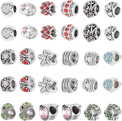 Amazon Sunnyclue 15種30個 スペーサービーズ 大穴 ラインストーン ビーズ パーツ ラウンドビーズ ハート ビーズ 花ビーズ 円形 丸玉 足跡 桜 ヨーロピアン スタイル ロンデルビーズ メタルビーズ 合金ビーズ 金属ビーズ 大穴ビーズ 糸通しビーズ デコ ビーズ シルバー Amazon Sunnyclue 15種30個 スペーサービーズ 大穴 ラインストーン ビーズ パーツ ラウンドビーズ ハート ビーズ 花ビーズ 円形 丸玉 足跡 桜 ヨーロピアン スタイル ロンデルビーズ メタルビーズ 合金ビーズ 金属ビーズ 大穴ビーズ 糸通しビーズ デコ ビーズ シルバー