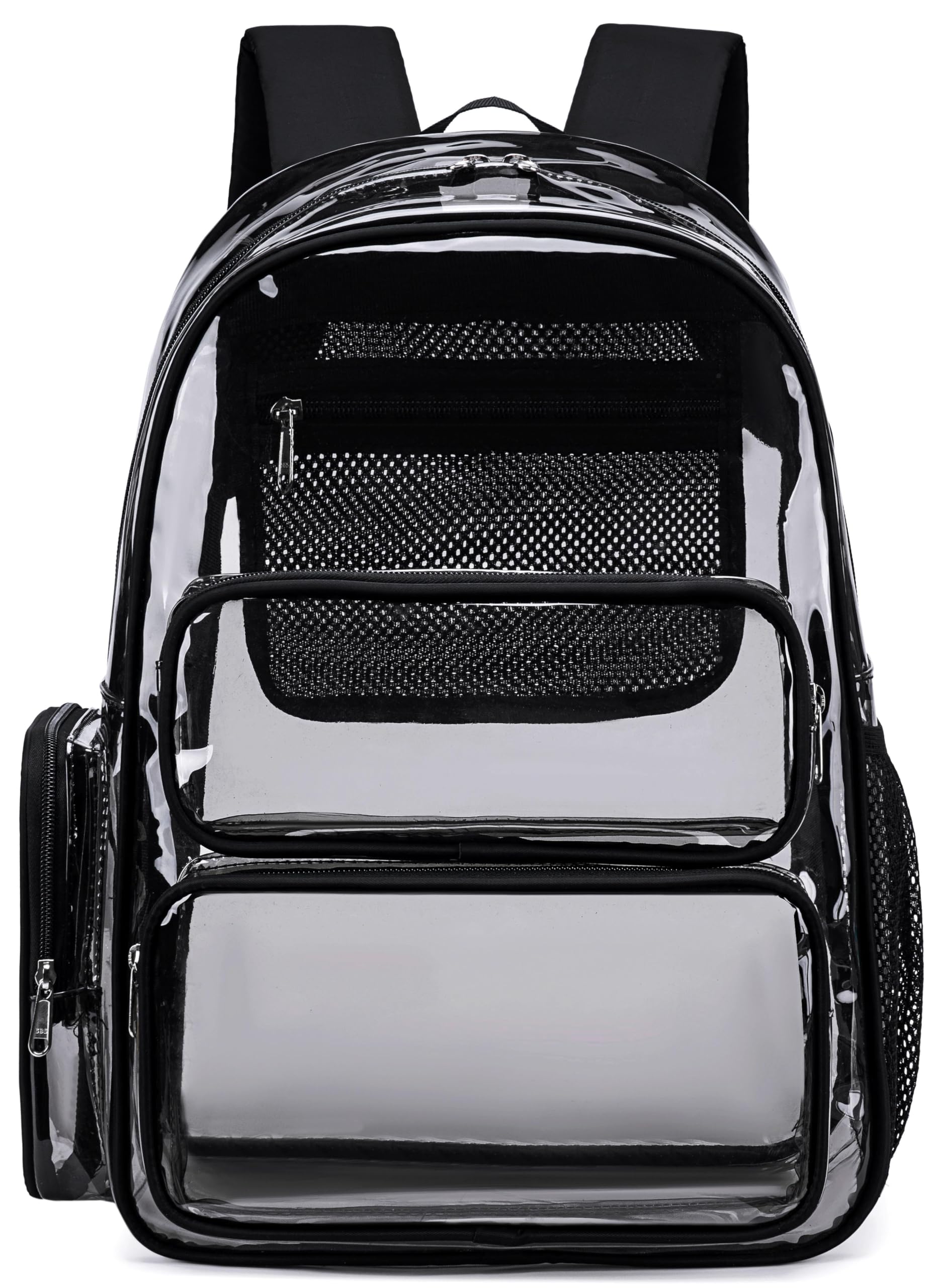 BTOOP Clear Backpack Heavy Duty Transparent Backpack 17" See Through Bookbag for College Work Festival Security with Padded Strap Large Capacity