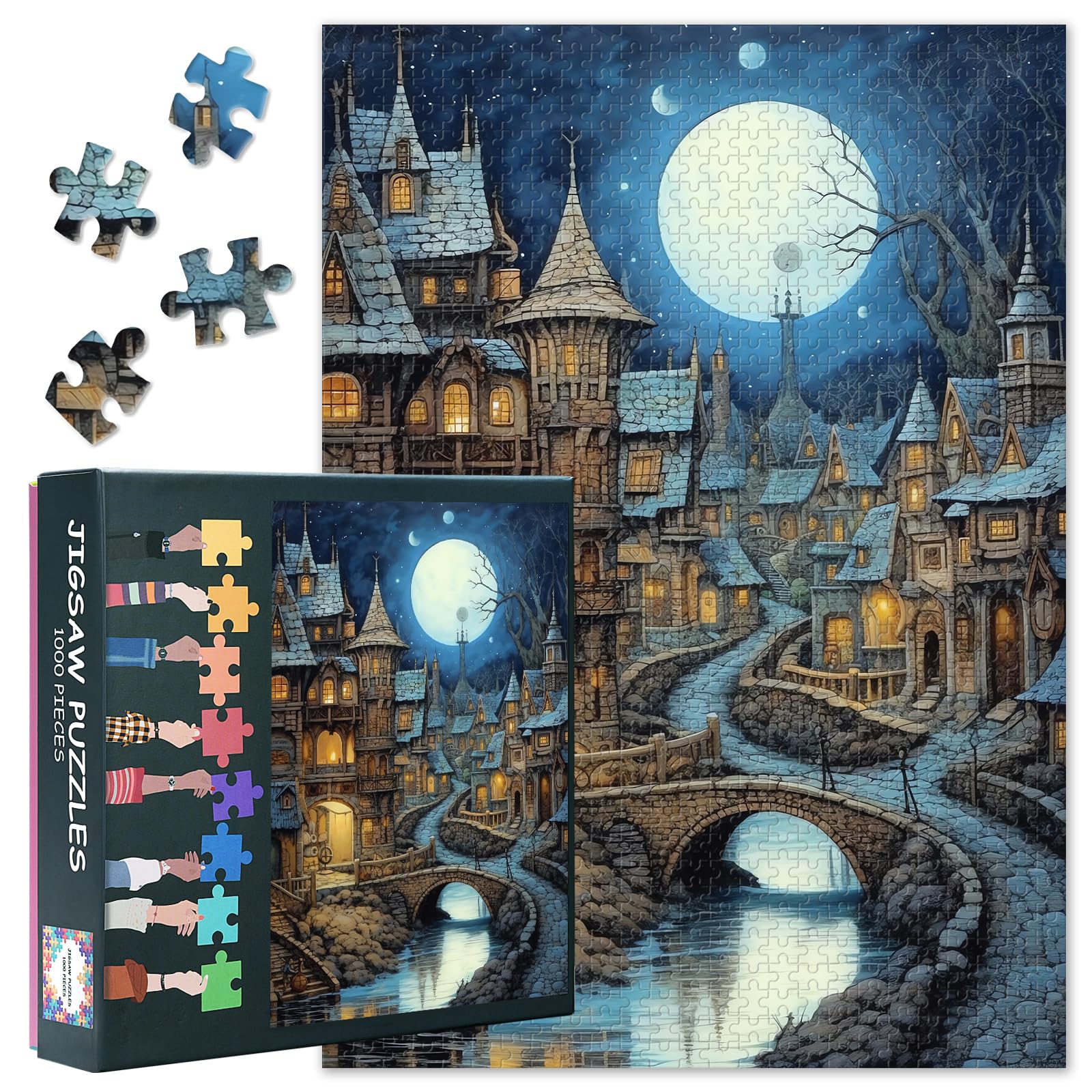 1000-piece puzzle for adults - Old Castle, 1000 puzzles. Educational games for the whole family. Entertainment for a quiet evening. Finished size 50x70cm
