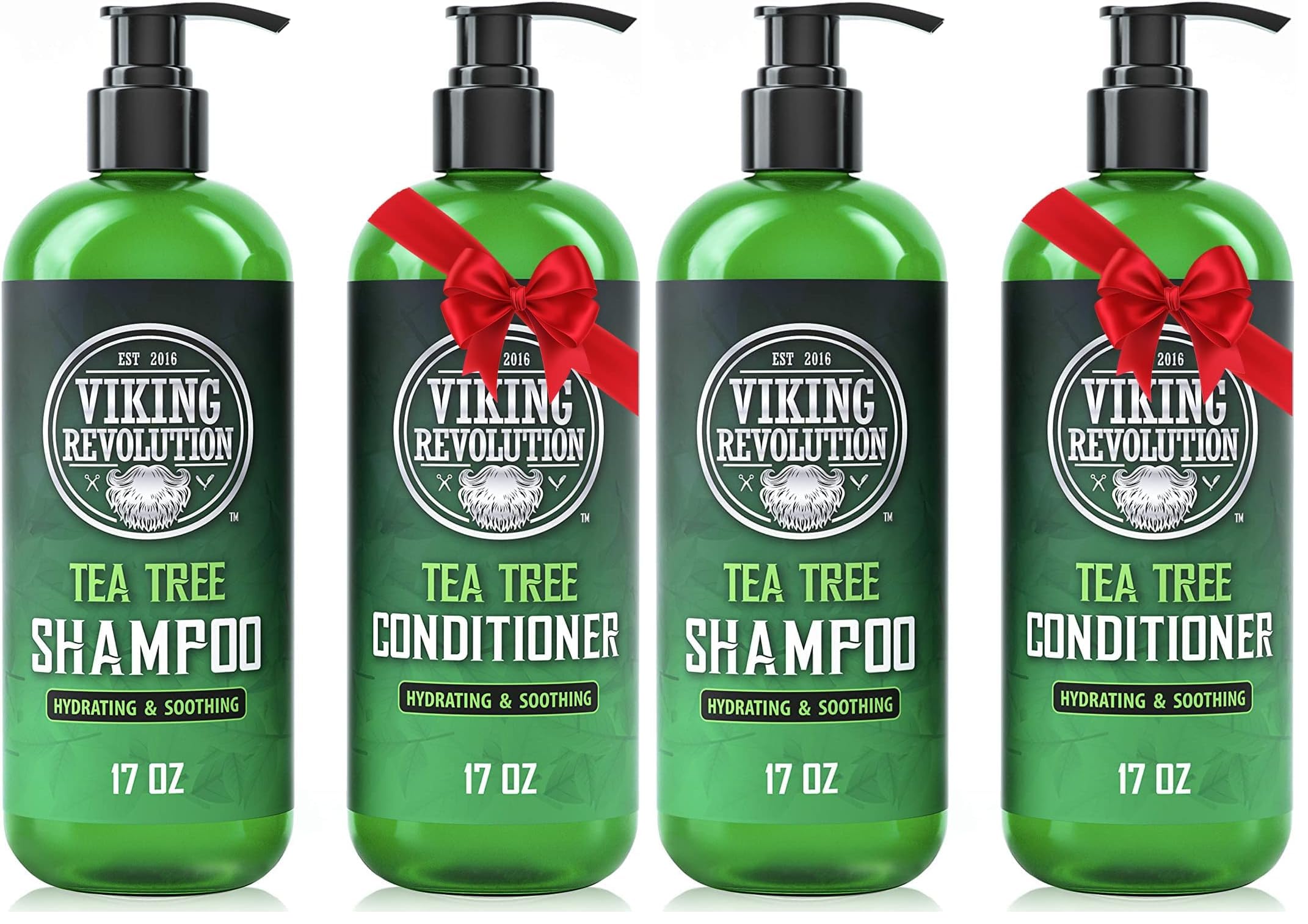 Viking Revolution Tea Tree Shampoo and Conditioner Set, 17 Fl Oz