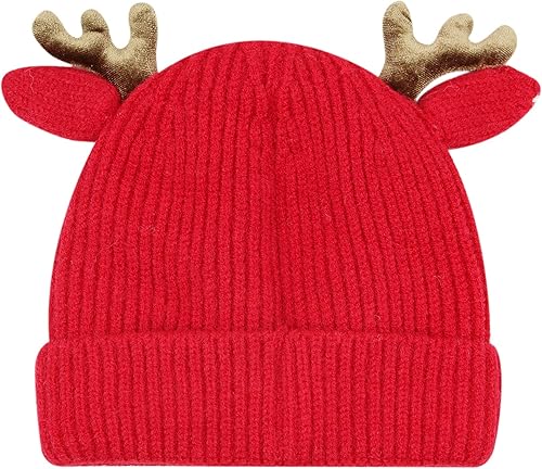 Miniatura 5 de Gorro para bebé, lindo cuerno, reno de ganchillo, gorro de punto para invierno, cálido para niños y niñas