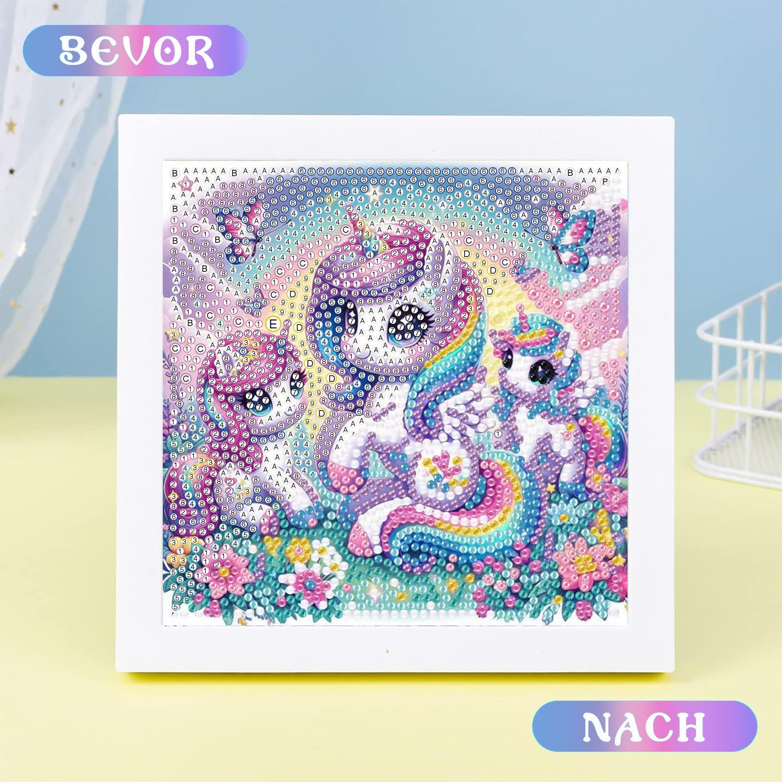 GMMH – Set Painting Diamond Immagine 30 x 40 Diamante Pittura Ricamo Realizzato a Mano Fai da Te Mosaico Fiore Cestino Ragazza