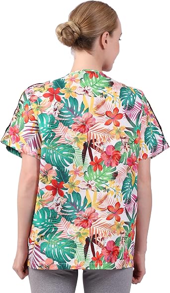 Post Shoulder Surgery Shirt Mastectomy Shirt Rehabilitation Shirt with Drainage Management Pocket Shoulder snap Unisex 040