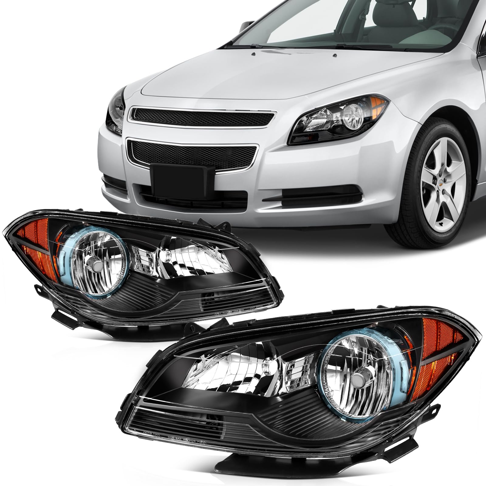 SCITOO Headlight Assembly Fit 2014-2021 For Toyota 4Runner Black Housing Amber Reflector Pair Headlights 81170-35571 — view 51