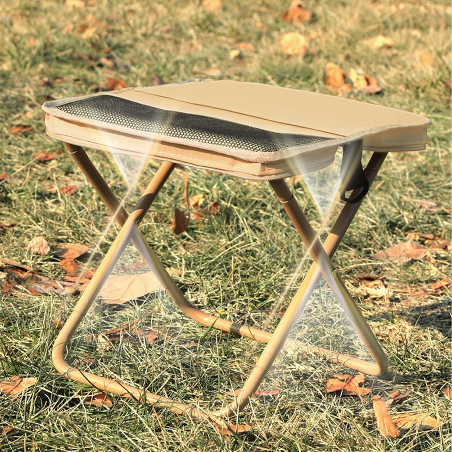 Tabouret pliable pour sac à dos, mini tabouret pliable portable pour camping, pêche, voyage, pique-nique, supporte jusqu'à 120 kg avec sac de transport