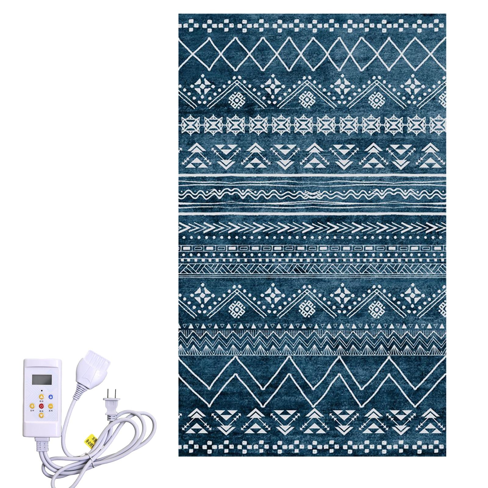 Alfombra calefactora eléctrica de grafeno, almohadilla térmica grande para mascotas con temporizador de calentamiento rápido, alfombra calefactable(B,140CM*200CM/55.1 * 78.7in)