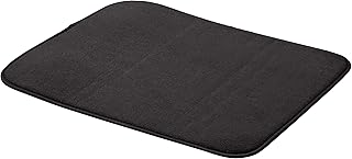 Amazon Basics Tapis d'égouttoir, Noir, 41x46cm / 16x18"
