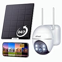 ieGeek AOV Telecamera Pannello Solare 5W con Registrazione 24/7 & Tracciamento Automatico