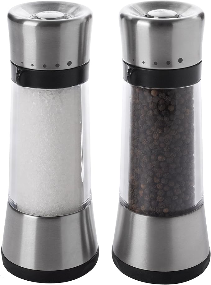 OXO Good Grips Sleek Adjustable Salt and Pepper Mill Set Home & Kitchen