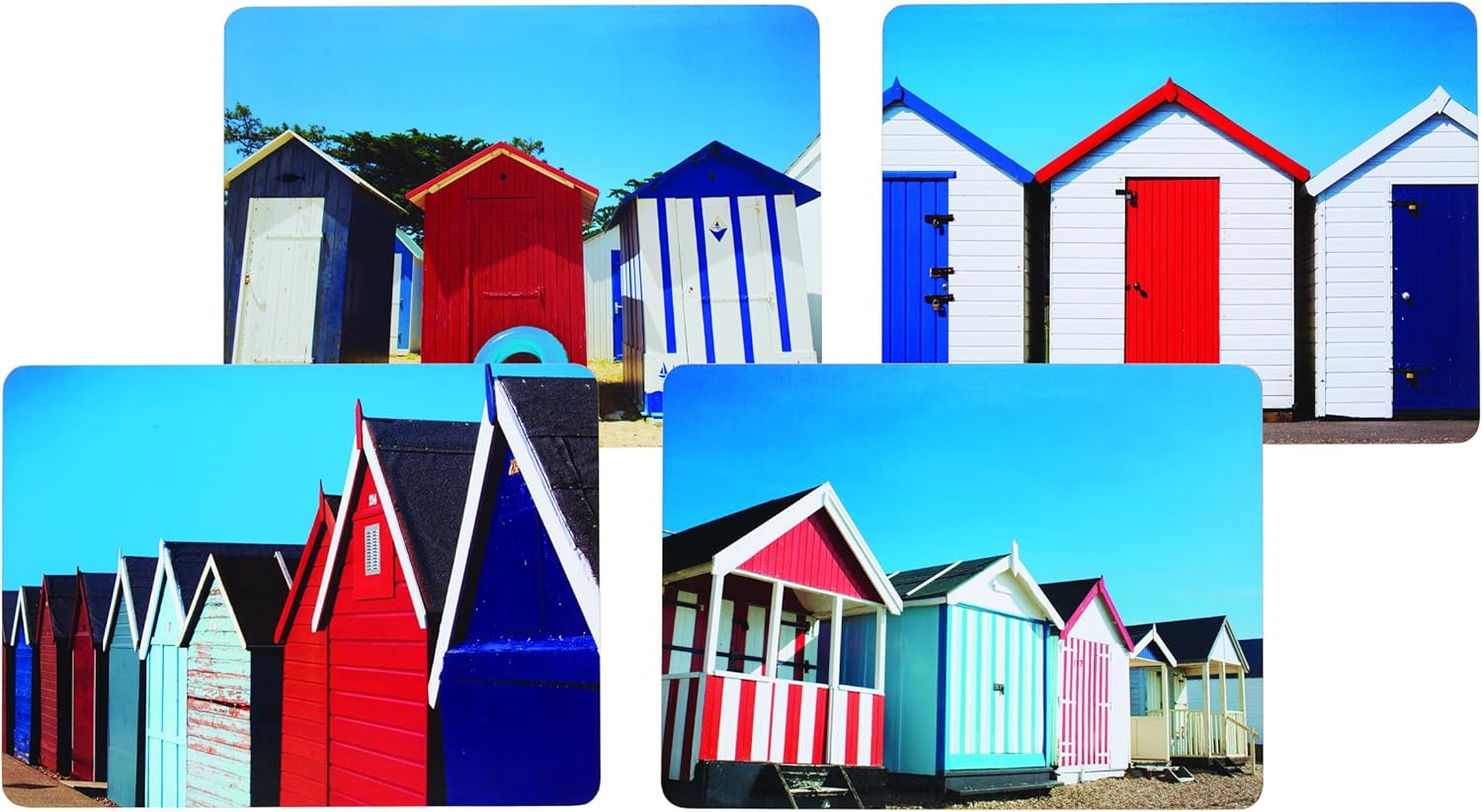 Kitchen Craft Beach Hut Cork Back Laminated Placemats Amazon.ca Home