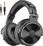 OneOdio Pro-10 Casque filaire supra-auriculaire pour école, studio, monitoring et mixage DJ, drivers néodyme de 50 mm, microphone en ligne, jack 3,5 mm/6,35 mm pour enregistrement sur ordinateur, téléphone, piano, guitare