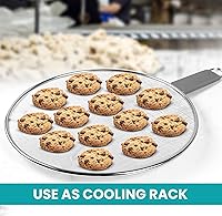 Vista 7 de Pantalla contra salpicaduras de grasa de 13 pulgadas para cocinar, protector de salpicaduras de aceite de acero inoxidable y malla ultrafina que