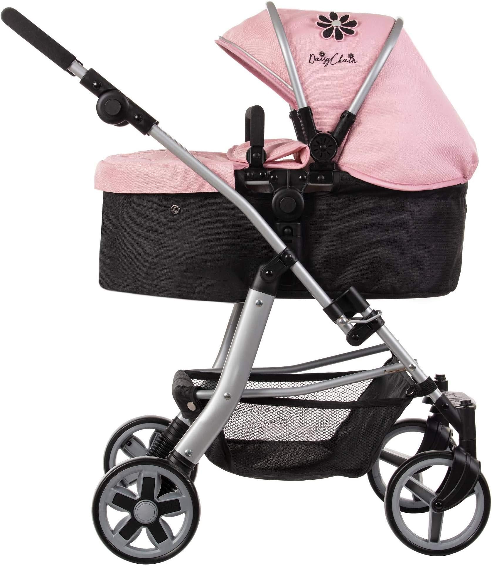 Daisy ChainConnect 5-in-1 Doll's Pram - Recommended for ages 4 to 8 (Classic Pink)