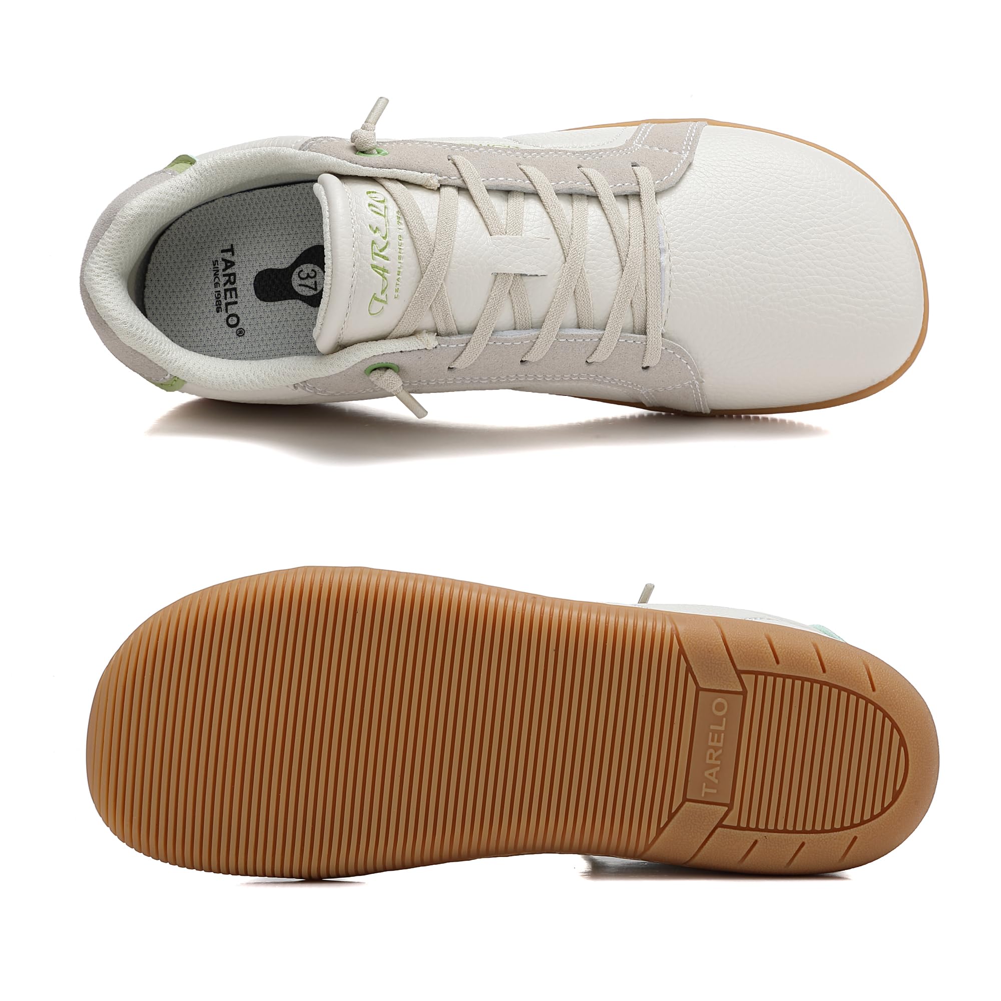 TARELO Barfußschuhe Damen Breite Zehenbox Turnschuhe Zero Drop Minimalistische Walking Schuhe Freizeit Leichte Barfuss Schuhe Größe 36-41