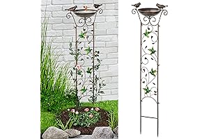 Garden Trellis Bird Bath and Plant Trellis