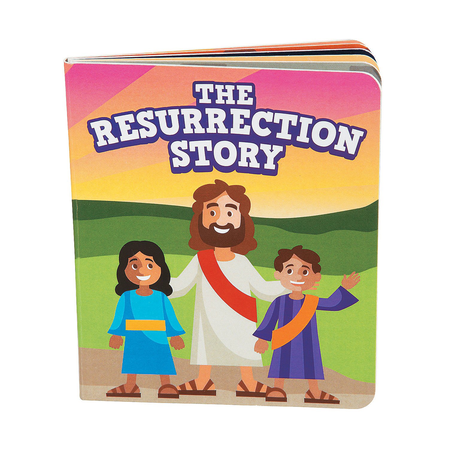 Fun Express He Lives Mini Board Book - Educational Christian Activity for Kids Perfect for Easter & Sunday School - Durable Colorful Interactive Religious Learning Toddlers & Preschoolers - 12 Pieces