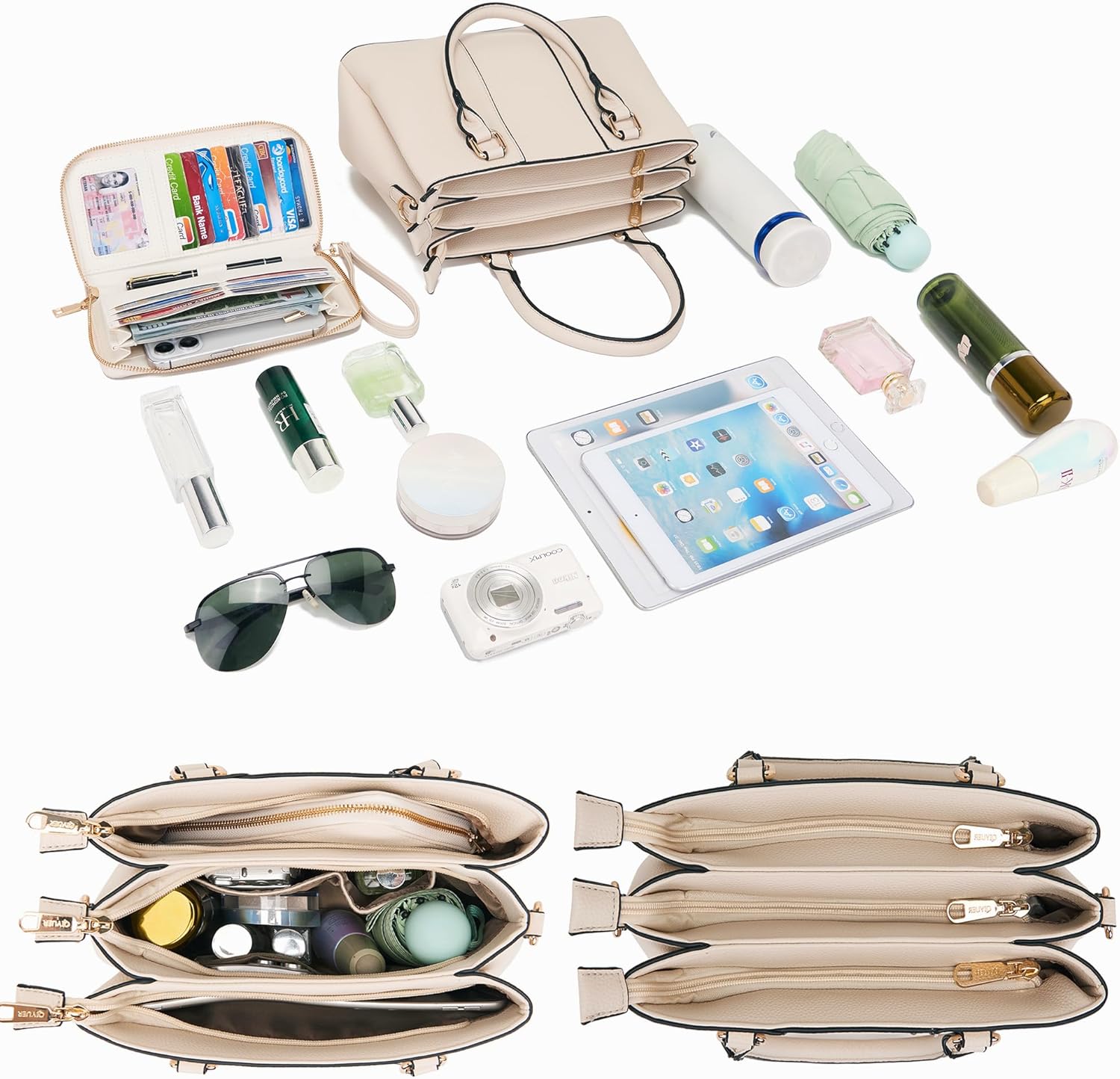 Purses and Wallet Set for Women Crossbody Top Handle Tote Satchel PU Leather Shoulder Bags - Image 6