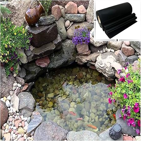 Image BAIYING Gardens Pools Membrane, 0.3mm HDPE Anti-leakage Easy to Install Strong Weather Resistance Multifunction Pond Underlay Liner for Reservoir Playground ( Color : Black , Size : 5X8M ) Image BAIYING Gardens Pools Membrane, 0.3mm HDPE Anti-leakage Easy to Install Strong Weather Resistance Multifunction Pond Underlay Liner for Reservoir Playground ( Color : Black , Size : 5X8M )