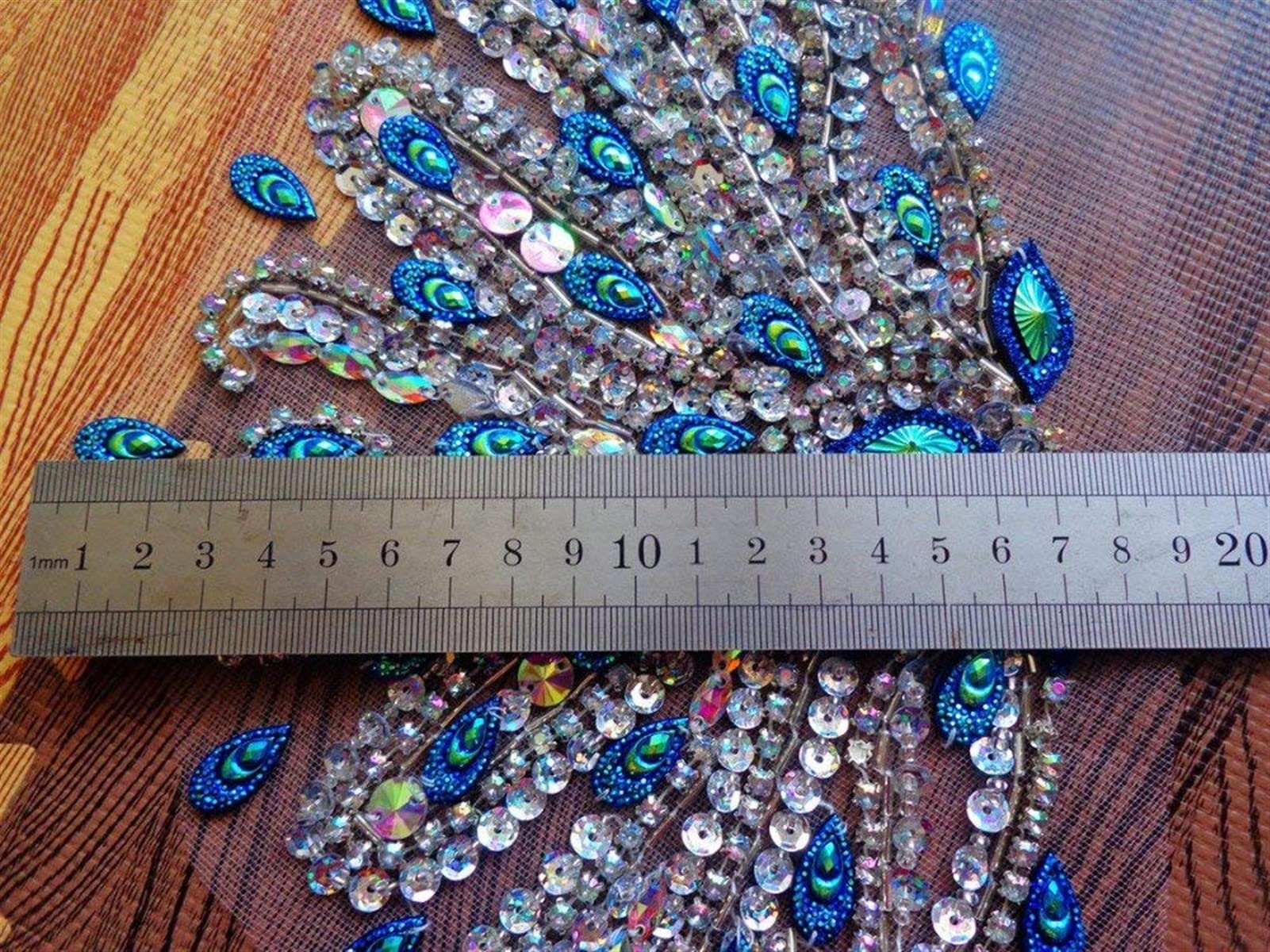 Exquisite talia Rhinestone Aplikacja Ręcznieszy Rhinestone Cekiny Aplikacja Akcesoria majsterkowanie Dekoracja (Color : Red)