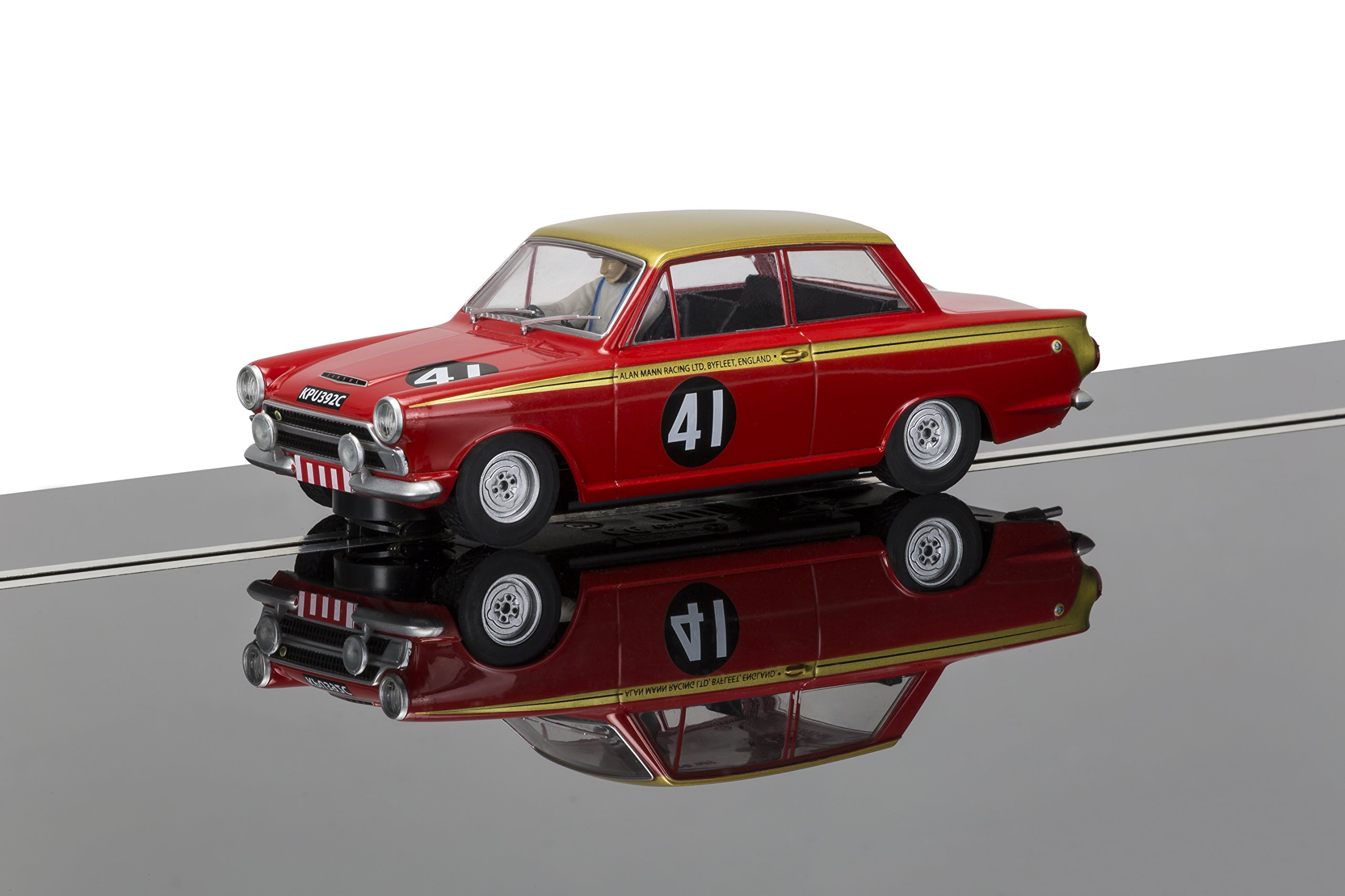 Scalextric Ford Lotus Cortina Alan Mann Racing #41 1:32 gniazdo samochodowe C3870 1965 ETCC 500 km, Multi