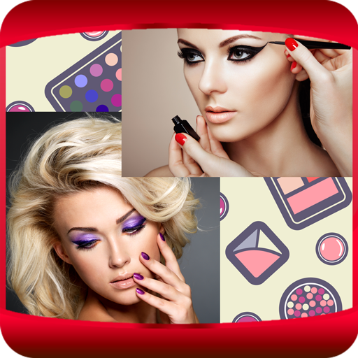 Collage de la foto del maquillaje