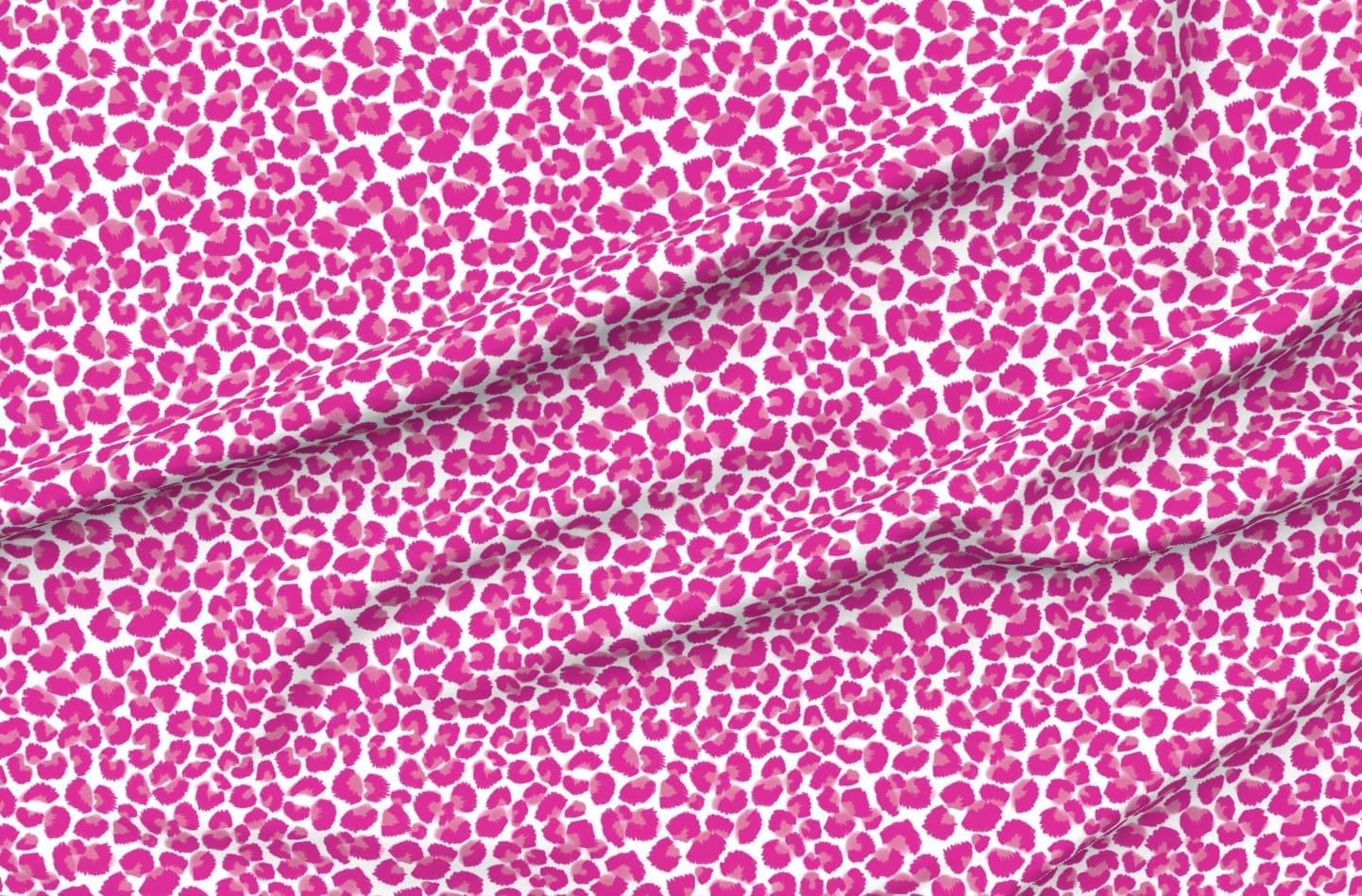 Spoonflower Fabric - Pink Cheetah Leopard Print Animal Exotic Hot Wild Cat Safari Printed on Polartec(R) Fleece Fabric by The Yard - Sewing Blankets Loungewear and No-Sew Projects