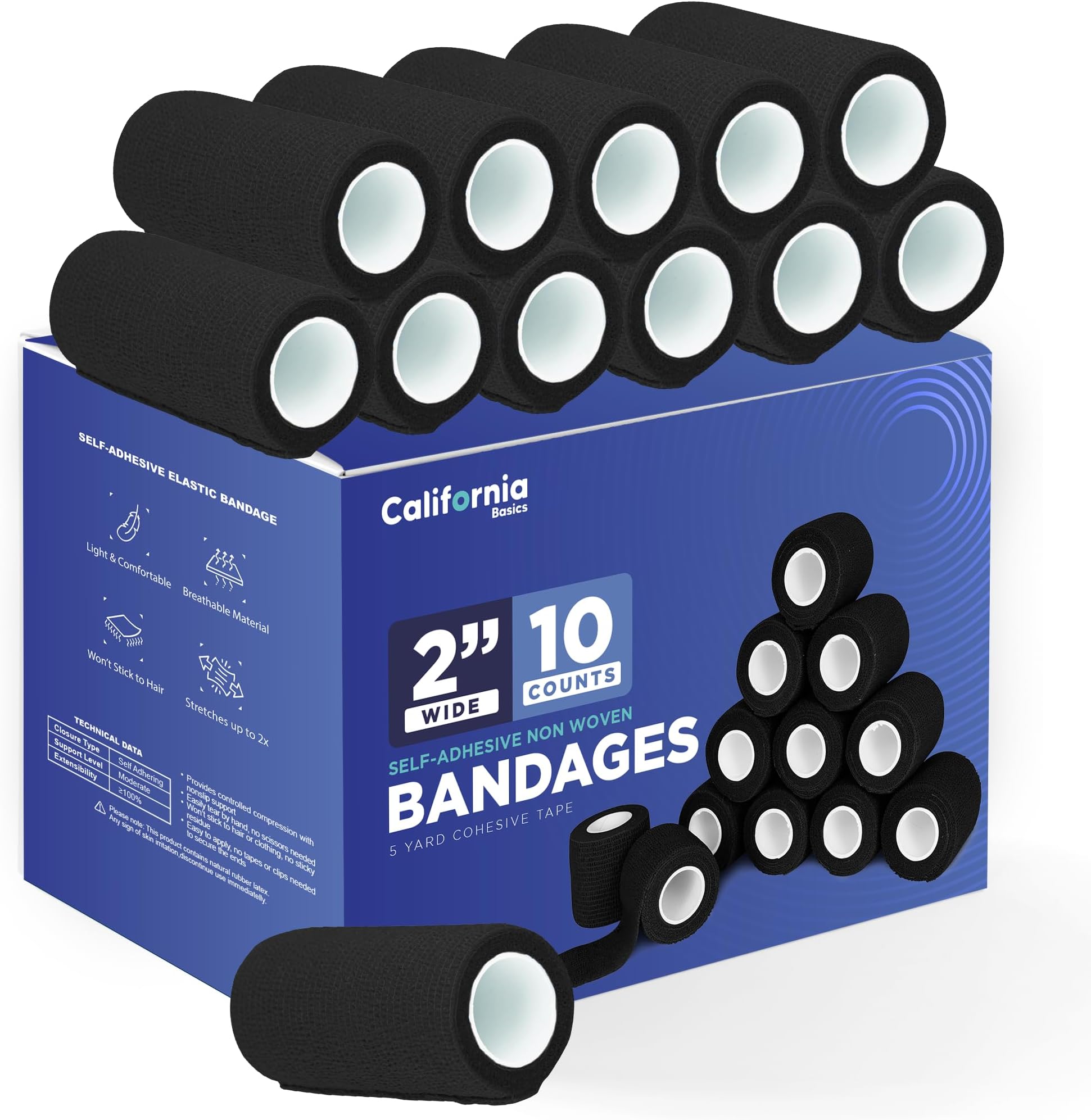 Amazon.com: OK TAPE Self Adherent Cohesive Bandages Wrap - 24Packs, 1 ...