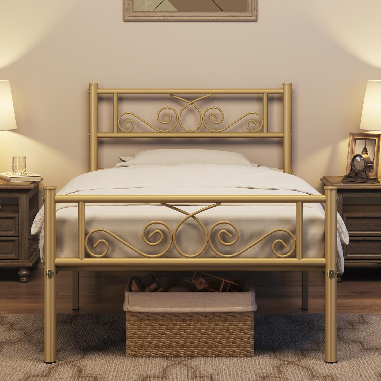 Yaheetech Twin XL Bed Frames Metal Platform Bed with