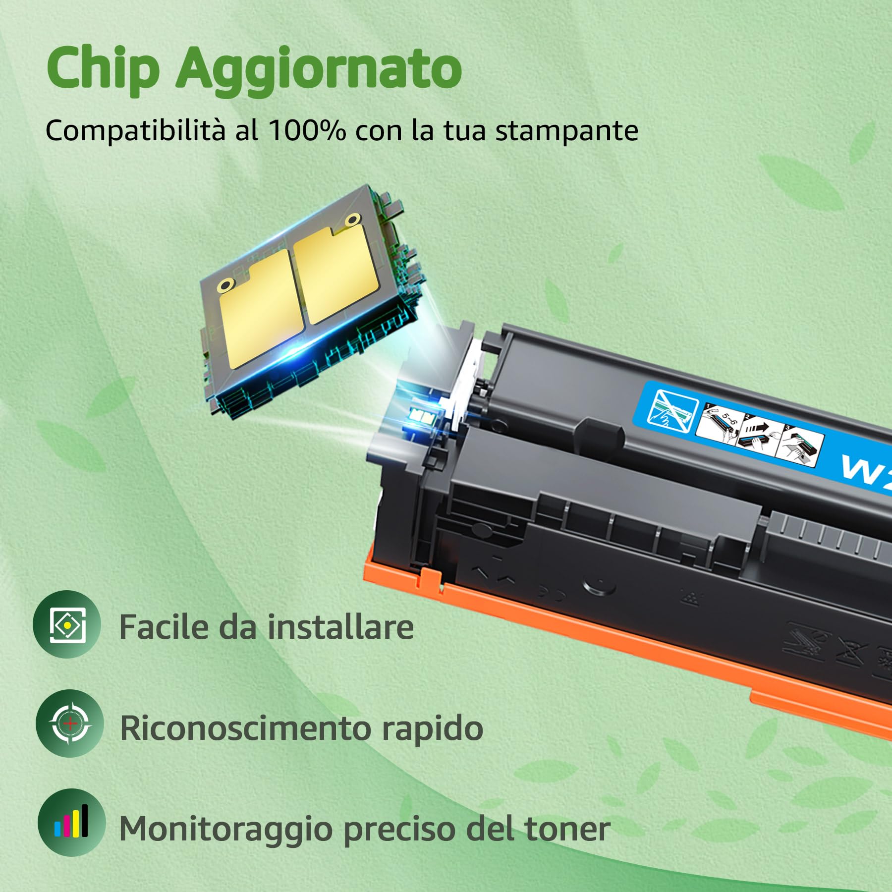GREENSKY 207A con Chip Compatibile per HP 207A 207X Toner per HP Color Laserjet Pro MFP M283fdw M283fdn M255dw M255nw M283cdw M282nw W2210A W2211A W2212A W2213A (Nero Ciano Giallo Magenta, 4-Pack)