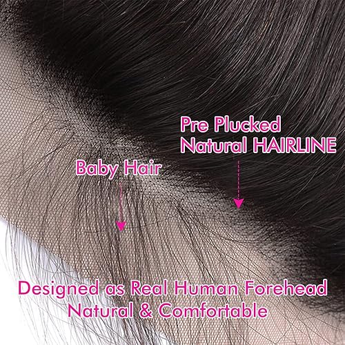 Miniatura 3 de Selina Cierre de encaje frontal de 13 x 4 pulgadas, cierre frontal de encaje transparente, cierre frontal de encaje brasileño, ondulado, cierre