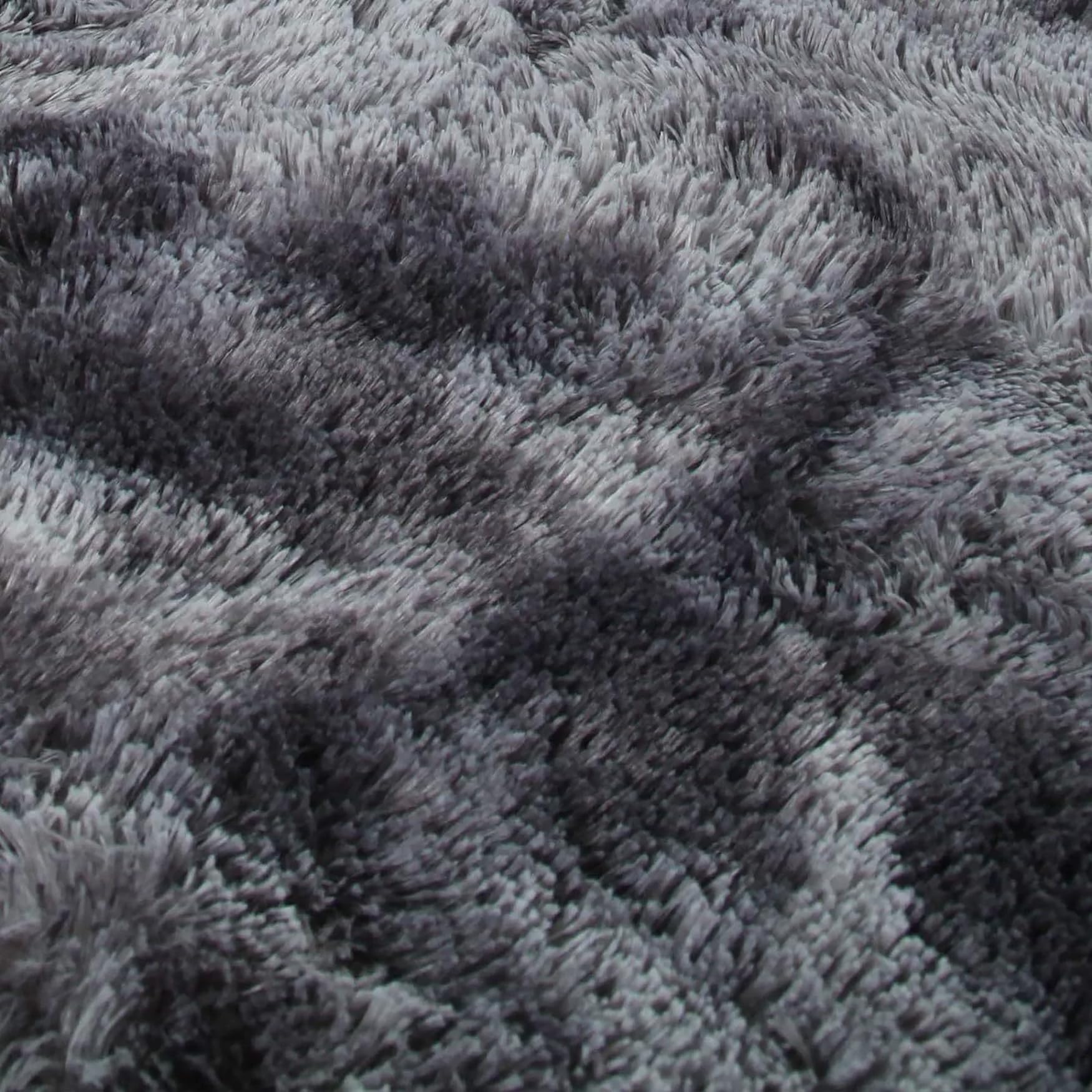 Teppich Wohnzimmer 60 x 420 cm rutschfest Waschbar Flauschig Moderne Deko Kuscheliger Teppich Uni Modern Schlafzimmer Deko Fürs Schlafzimmer Kinderzimmer, Dunkelgrau