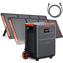 Jackery HomePower 3600 Plus Portable Power Station with AC Cable and 2X 200W Solar Panels, 3600W AC Output, 3584Wh Solar Generator, Expandable up to 21kWh, Essential Home Backup for Home Use
