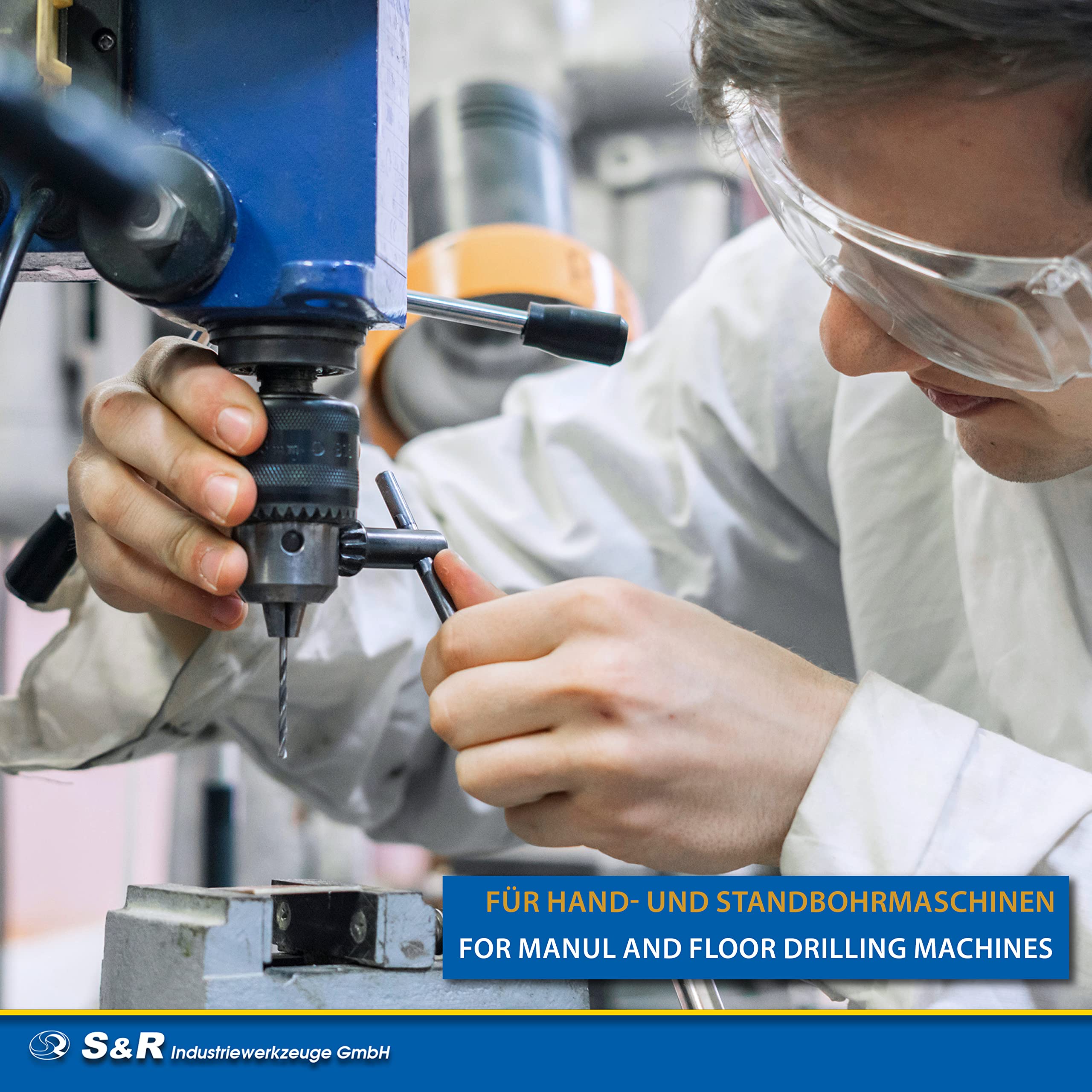 S&R zestaw wierteł do metalu 25 sztuk, ø1-13 mm, kąt wierzchołkowy 118°, seria GM, stal HSS, jakość przemysłowa, bardzo długa żywotność, DIN 338, szlifowane, zestaw wierteł do stali 25 sztuk w pudełku
