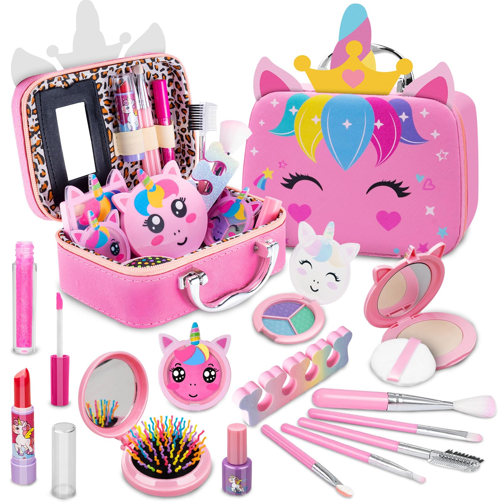 Amazon.com: Kids Makeup Kit for Girl - Princess Toys Real Washable