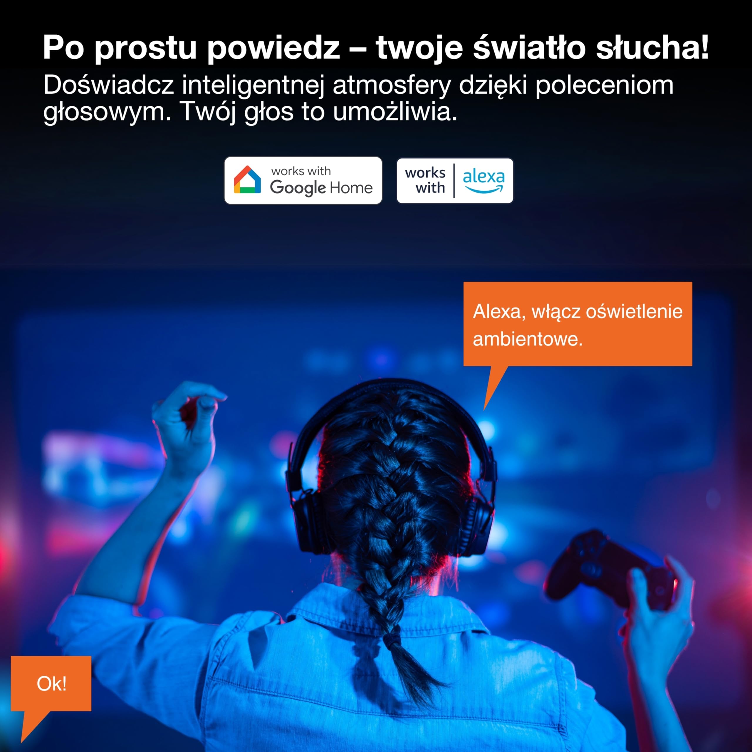 OSRAM SMART inteligentna i nowoczesna lampa stołowa do oświetlenia pośredniego z technologią WiFi, Magic RGB, ściemnialna, srebrna, aluminiowa, niewymienne żarówki