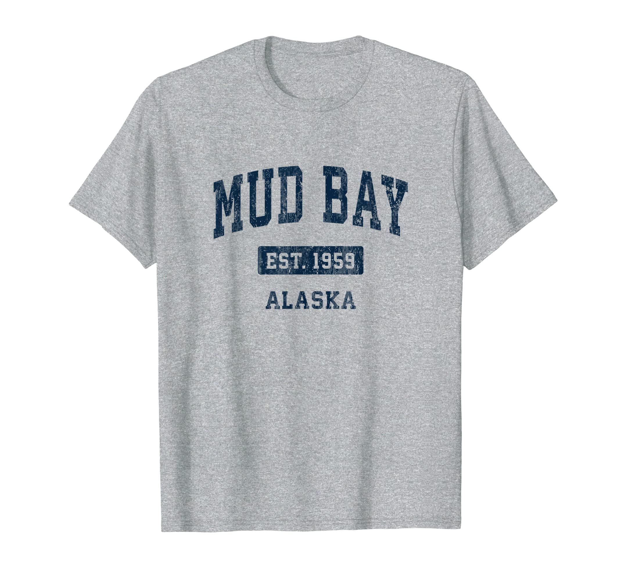 Mud Bay Alaska AK Vintage Sports Established Navy Design T-Shirt