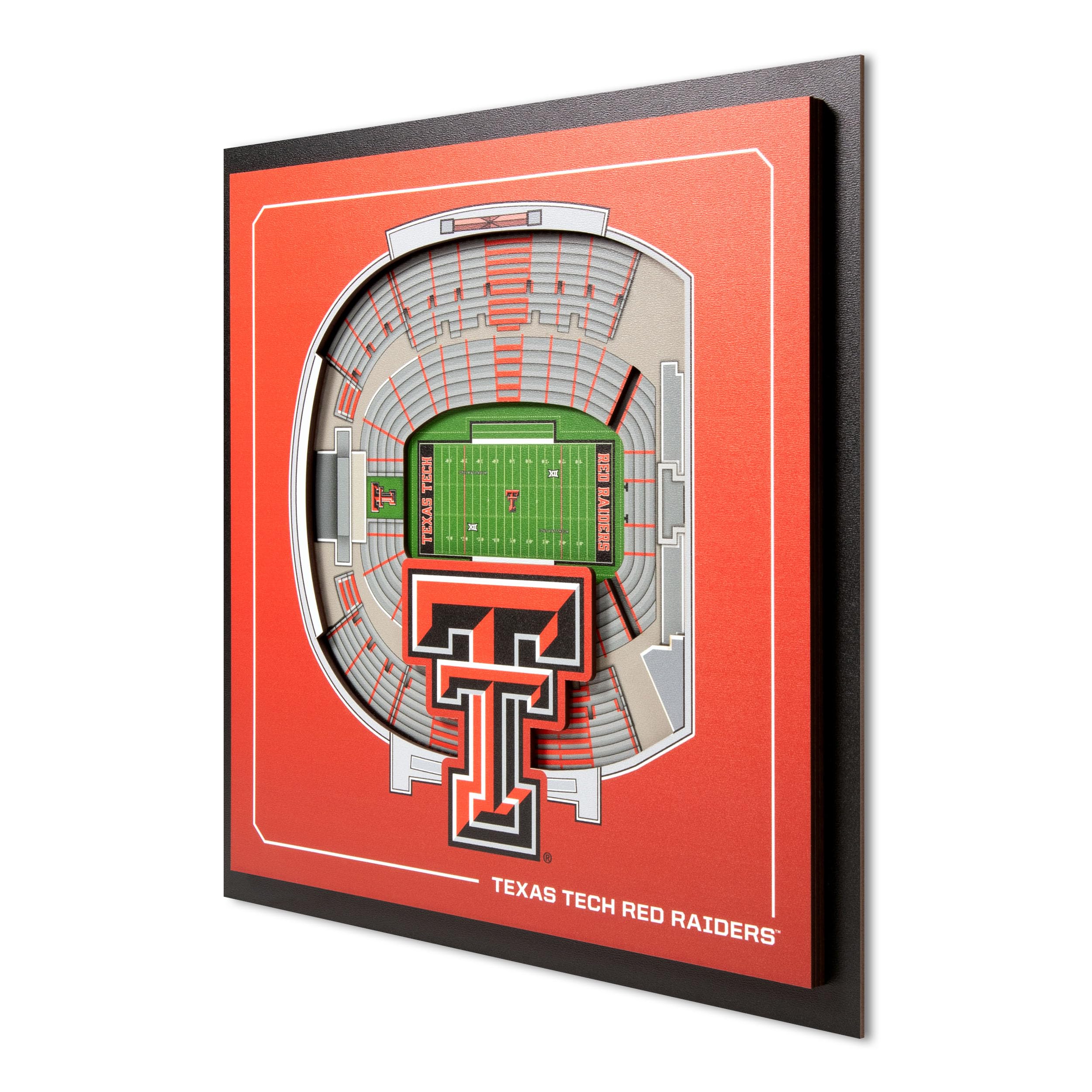 YouTheFan Officially-licensed NCAA Stadium Series 3D Wall Art - multi-layer team stadium replica, detailed sports fan gift, indoor decor