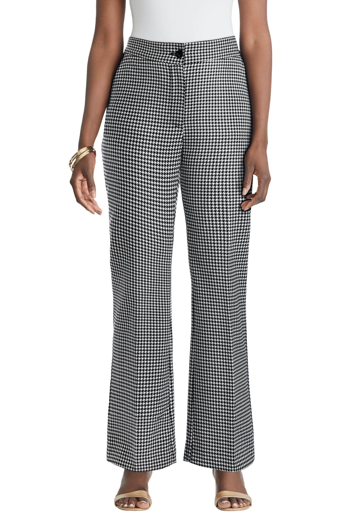 Jessica London Womens Plus Size Tummy Control Bi-Stretch Bootcut Pant